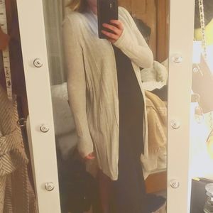 Heather Grey Cypress Open Front Cardigan Size Large